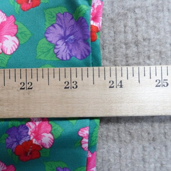 Bite Hard Polo Shirt Large Green All Over Floral Print Golf - Picture 7 of 7